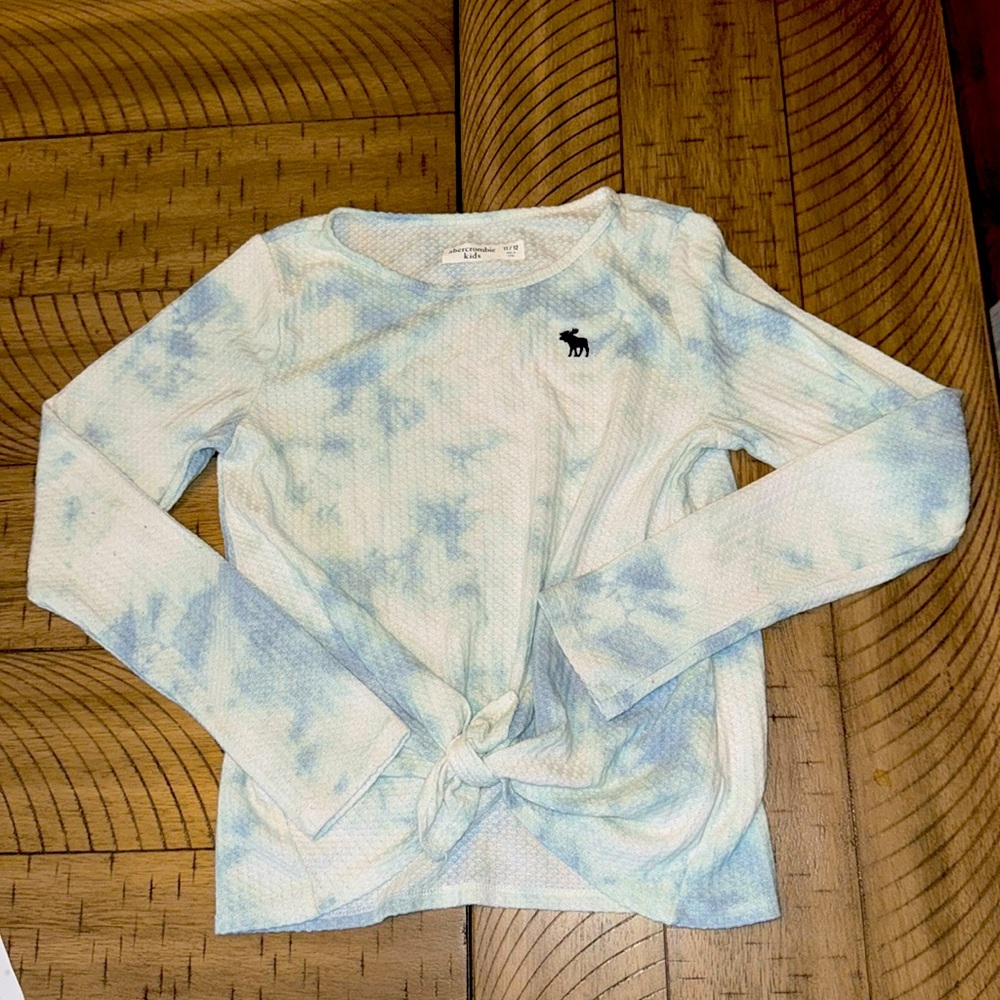 Abercrombie Kids waffle knit long sleeve tie dye top Size 11/12